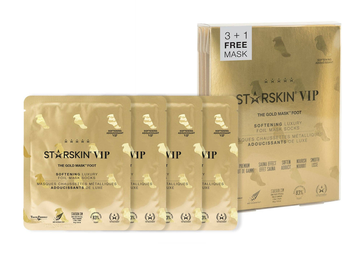 Gold Foot Softening Foil Socks – Single