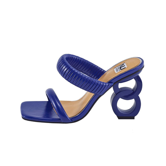 Ninety Union RADDLE Metallic Heel Pleaded Two Band Slide