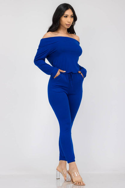 HH620X-SL - Off Shoulder Jumpsuit