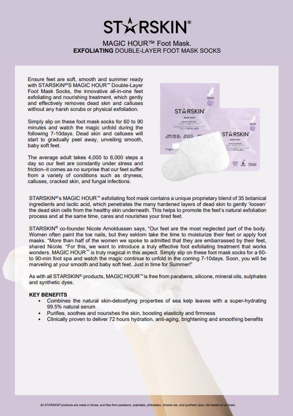 Peeling Foot Mask Socks – Single | Magic Hour