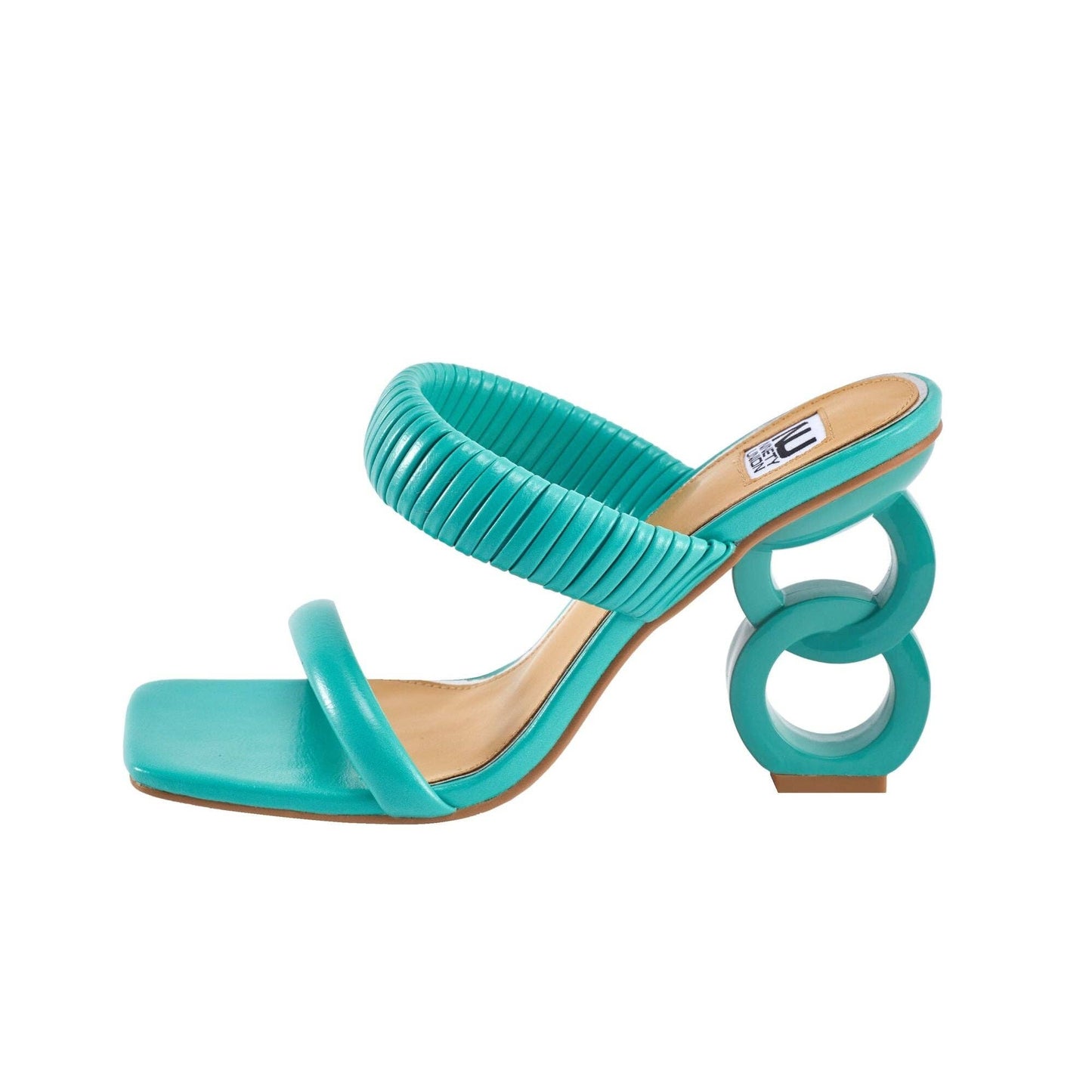 Ninety Union RADDLE Metallic Heel Pleaded Two Band Slide