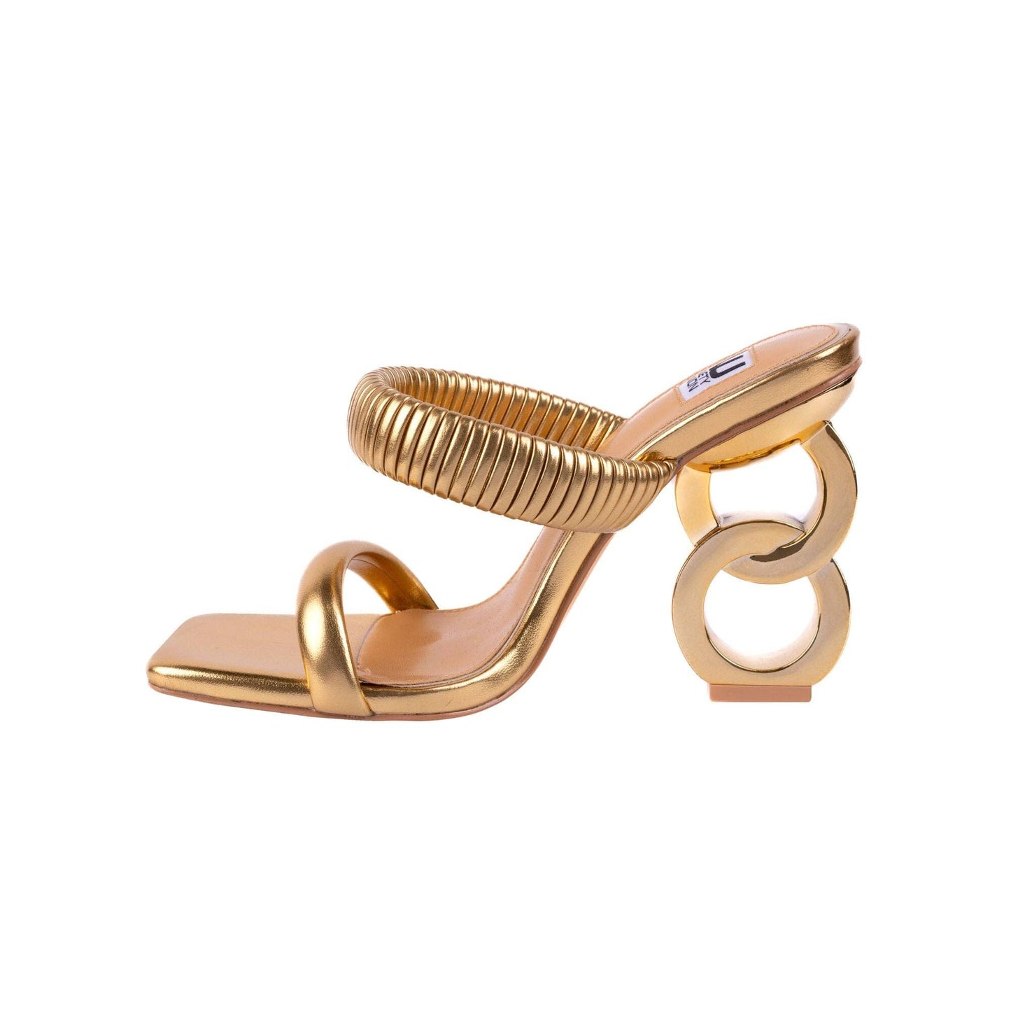 Ninety Union RADDLE Metallic Heel Pleaded Two Band Slide