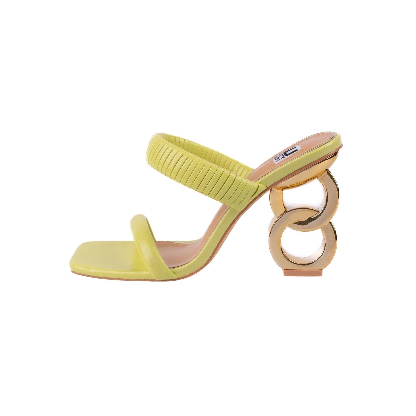 Ninety Union RADDLE Metallic Heel Pleaded Two Band Slide