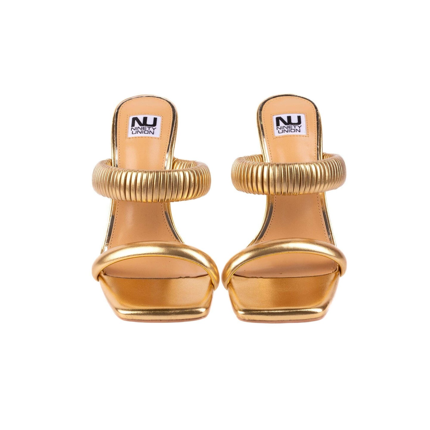Ninety Union RADDLE Metallic Heel Pleaded Two Band Slide
