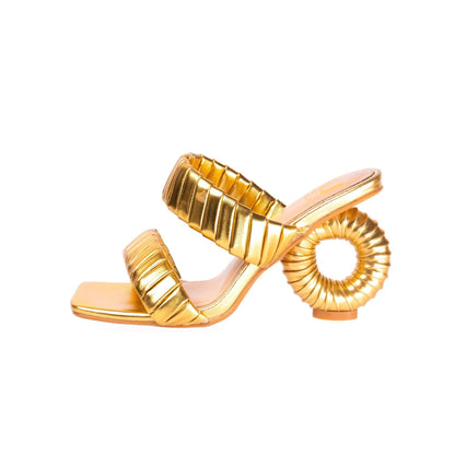 Ninety Union ASH Pleaded Straps Donut Heel Slide