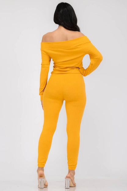 HH620X-SL - Off Shoulder Jumpsuit