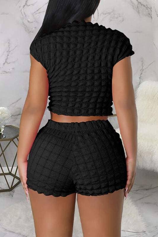 Popcorn shirt and shorts set