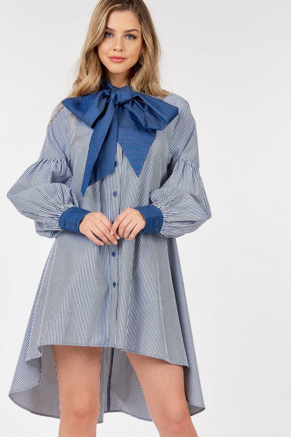 BOW TIE SHIRT DRESS