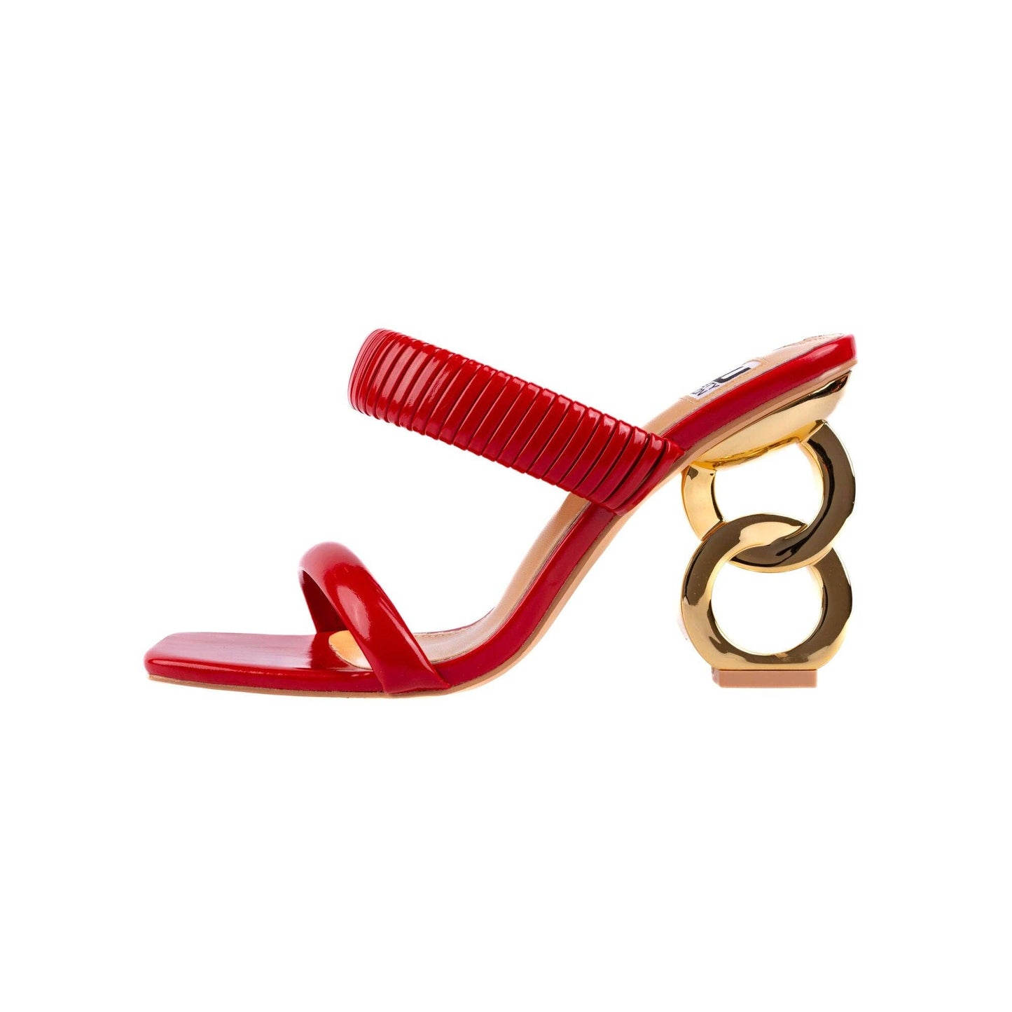 Ninety Union RADDLE Metallic Heel Pleaded Two Band Slide