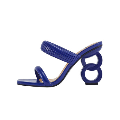 Ninety Union RADDLE Metallic Heel Pleaded Two Band Slide