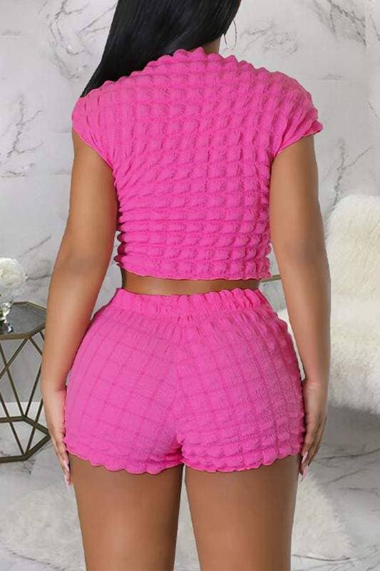 Popcorn shirt and shorts set