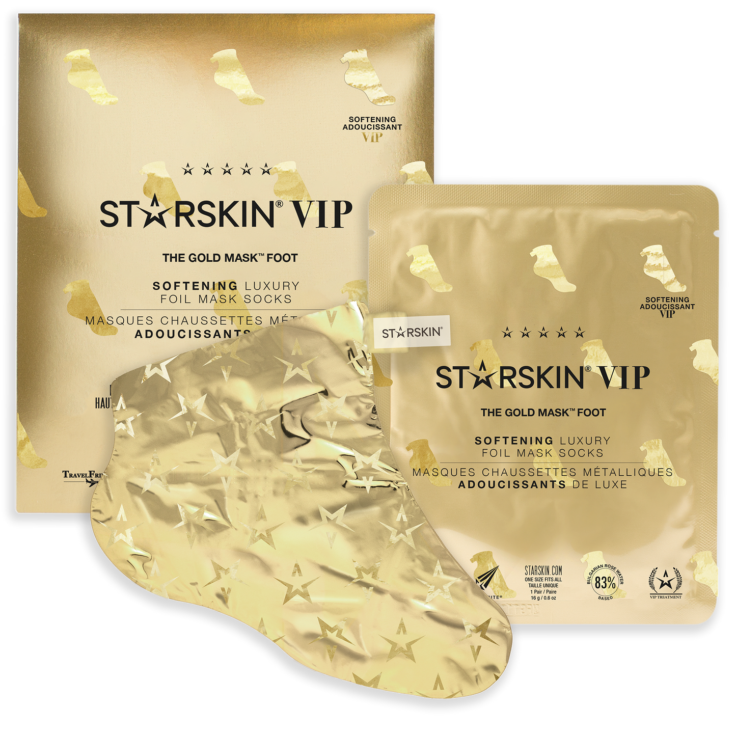 Gold Foot Softening Foil Socks – Single