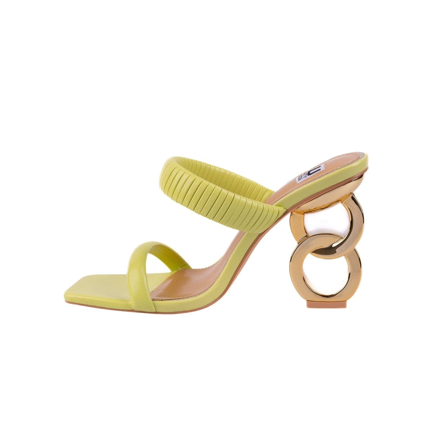 Ninety Union RADDLE Metallic Heel Pleaded Two Band Slide
