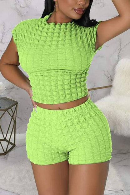 Popcorn shirt and shorts set