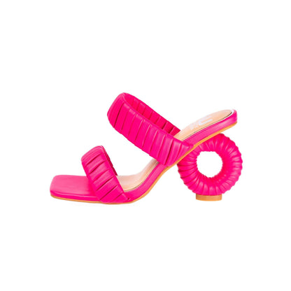 Ninety Union ASH Pleaded Straps Donut Heel Slide