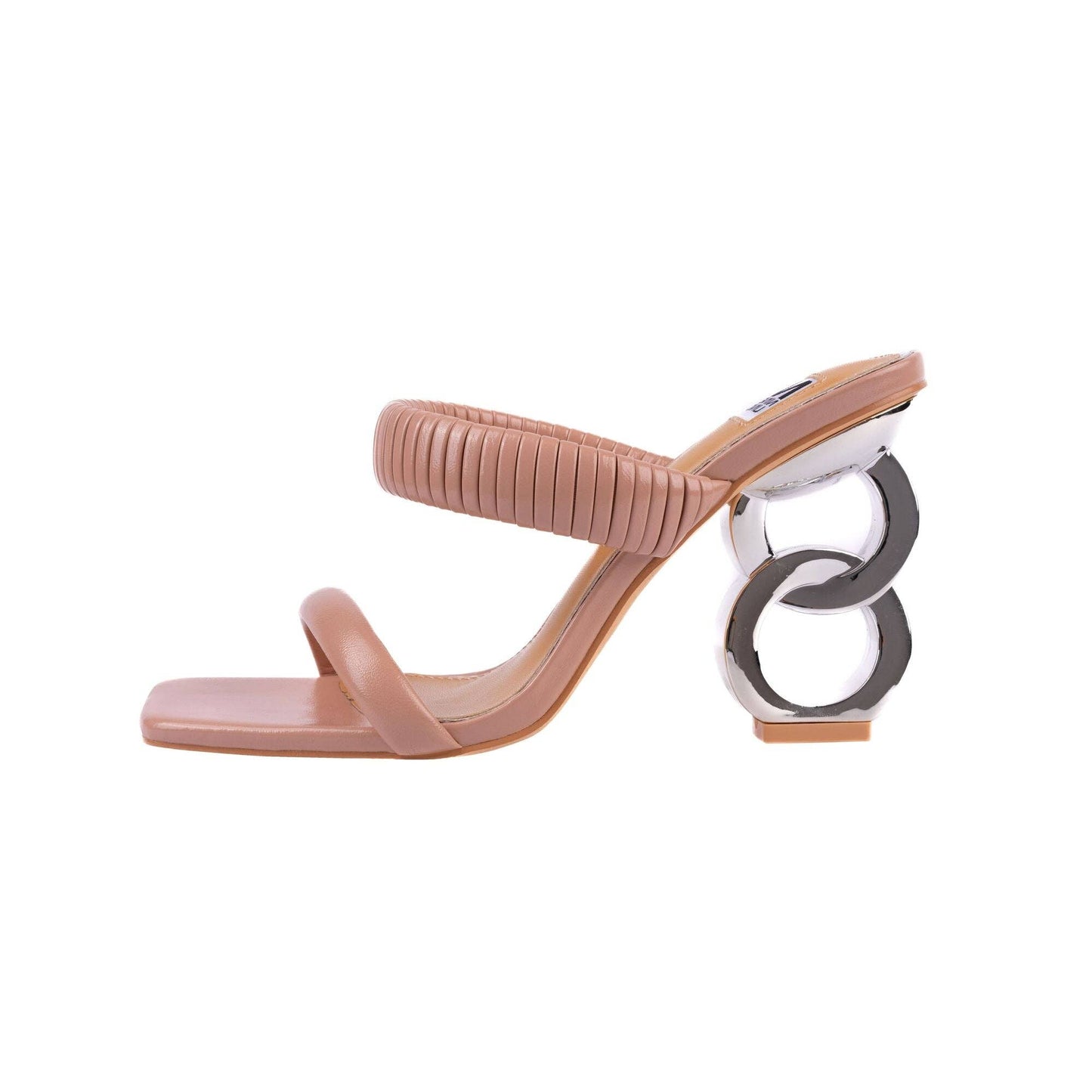 Ninety Union RADDLE Metallic Heel Pleaded Two Band Slide
